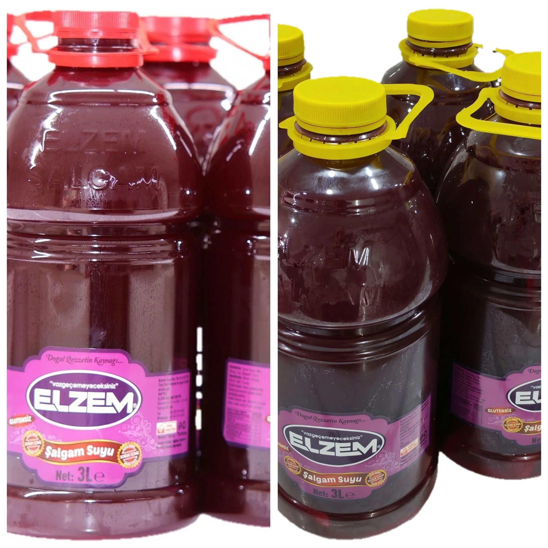 4 adet 3lt acılı 4 adet 3 lt acısız (toplam 8 adet) şalgam