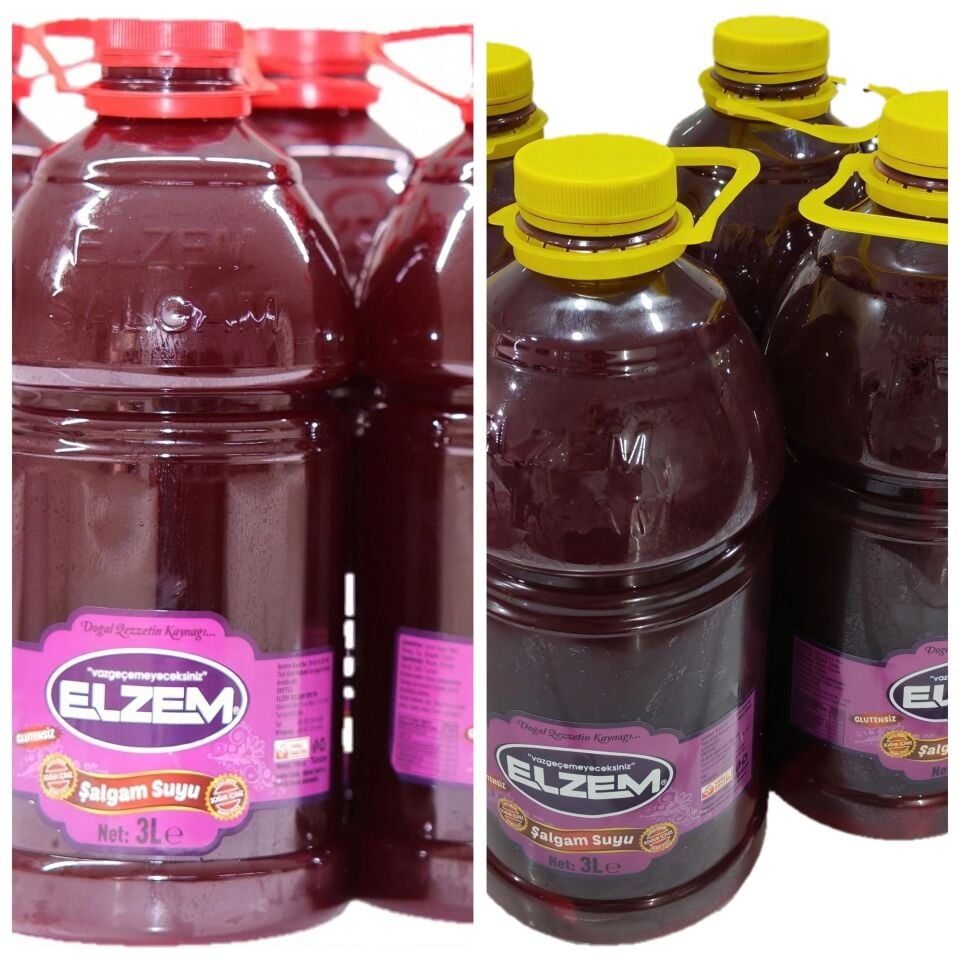 4 adet 3lt acılı 4 adet 3 lt acısız (toplam 8 adet) şalgam