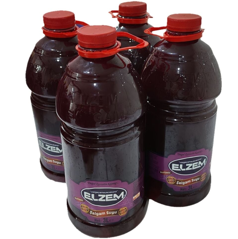 4 adet 3 litre acılı taneli şalgam