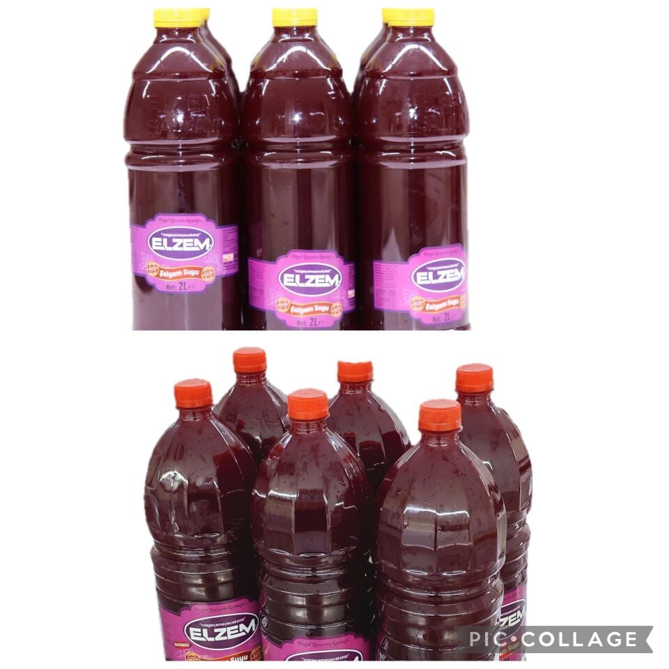 6 adet acılı 6 adet acısız 2 litre şalgam