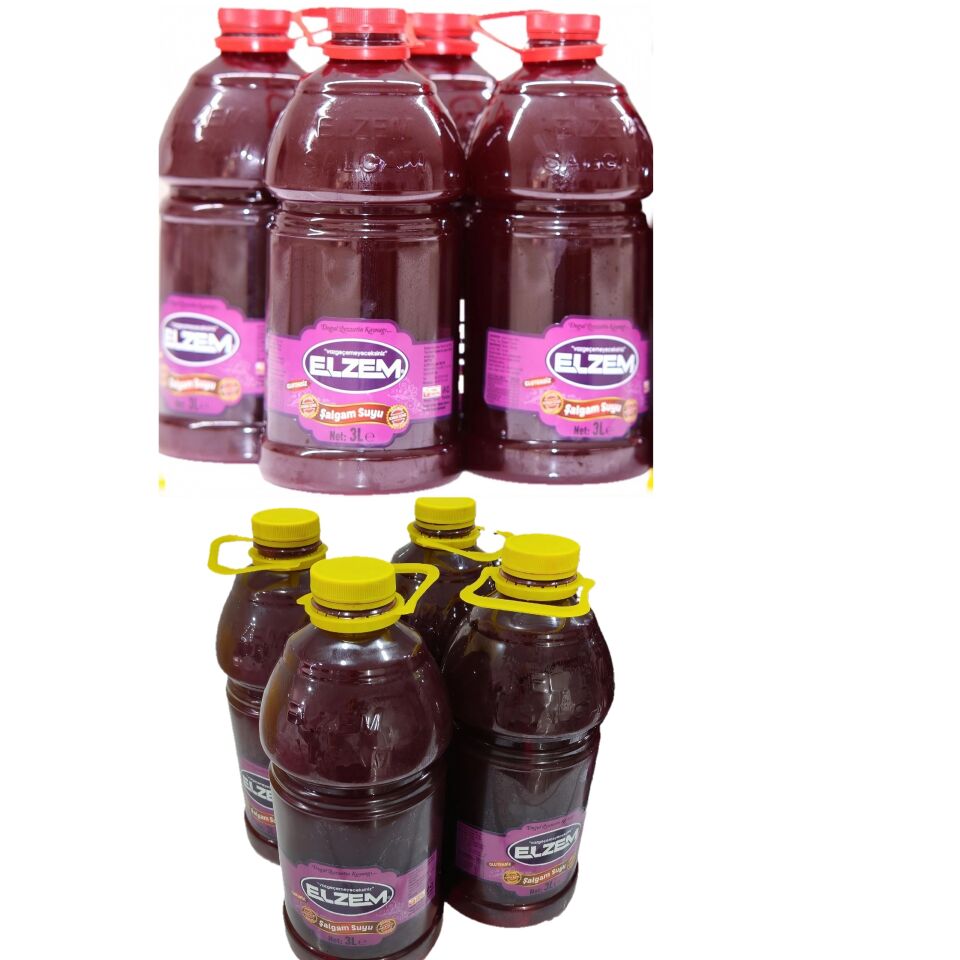 4 adet acılı 4 adet acısız 3 litre şalgam